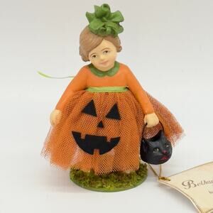 Bethany Lowe Little Pun-kin Halloween Girl In Pumpkin Costume Figurine NEW